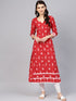 Red Ikkat Print Kurti