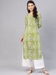 Green Batik Print Kurti