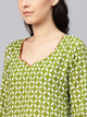 Green Star Print Kurti