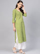 Green Star Print Kurti