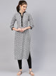 Black Printed straight Kurti