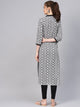 Black Printed straight Kurti