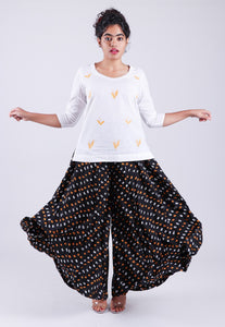 Black Bandhaj Printed Palazzo