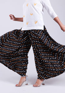 Black Bandhaj Printed Palazzo