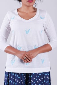Blue Bandhaj Print  Flare Palazzo
