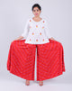 Red Bandhaj Printed Palazzo