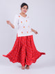 Red Bandhaj Printed Palazzo
