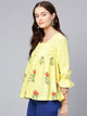 Yellow Block Butta Print Top