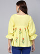 Yellow Block Butta Print Top