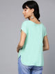 Sea Green Solid Boxy Top