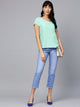 Sea Green Solid Boxy Top