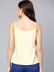 Cream Solid A-line Top