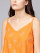 Mustard Printed A-line Top