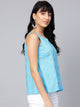 Turquoise Printed A-line Top