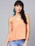 Peach Printed A-line Top