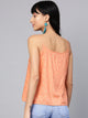 Peach Printed A-line Top