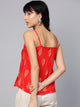 Red Printed A-line Top